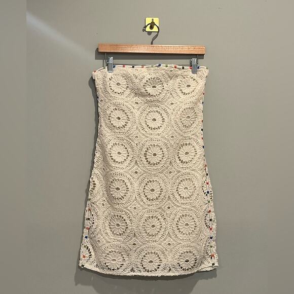 NWT Zara Strapless Crochet Dress Size Medium - Picture 8 of 9